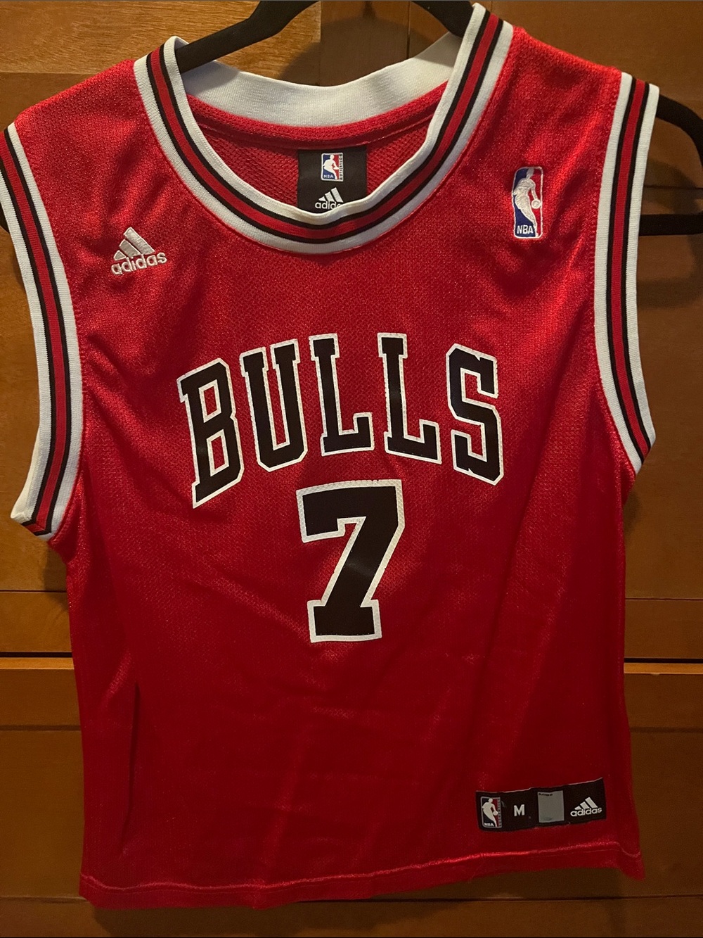 adidas Red Chicago Bulls #7 Kids Basketball Jersey